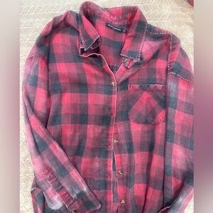 Brandy Melville distressed flannel